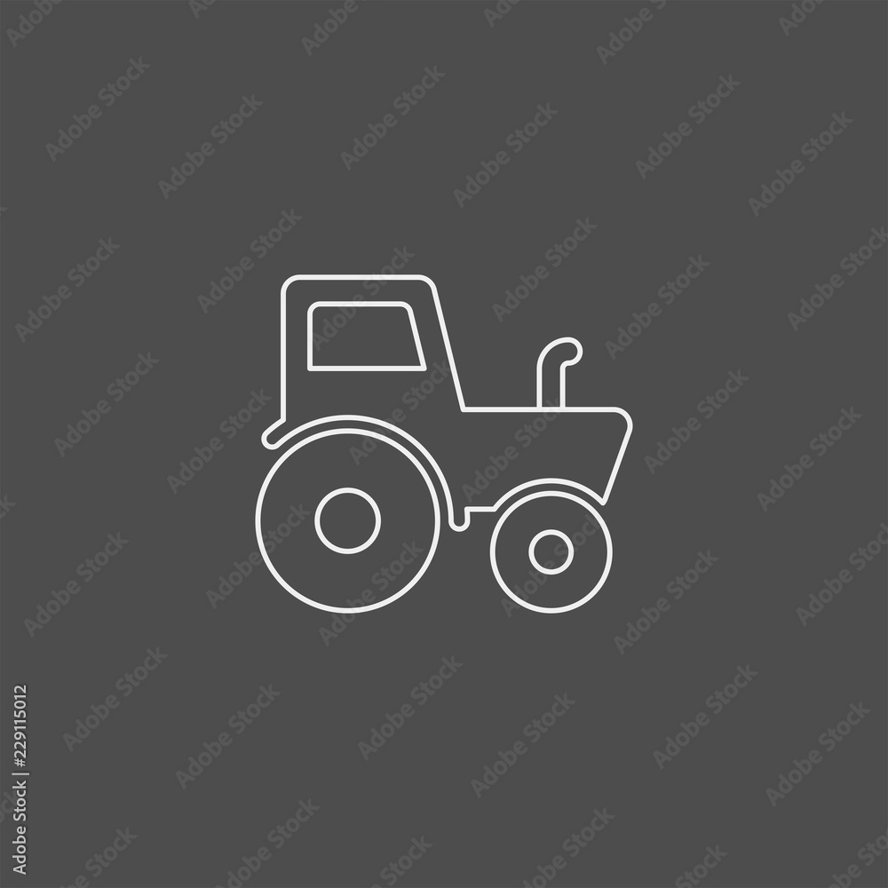 Tractor flat vector icon. Agriculture flat vector icon Tractor flat vector icon. Agriculture flat vector icon