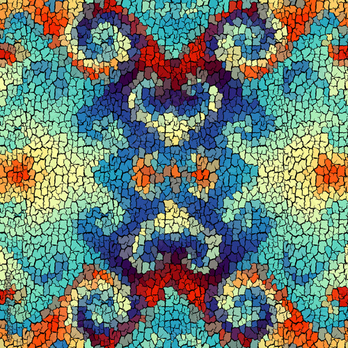 Seamless background pattern. Crackled grunge vintage surface. Vector image.