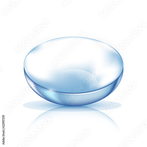 Vector realistic eye contact lens isolated on the white background