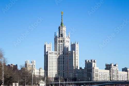 Kotelnicheskaya Embankment Building, Moscow, Russia-- is one of seven stalinist skyscrapers laid down in September, 1947 and completed in 1952.