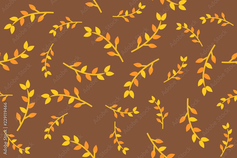 leaves seamless pattern for use as wrapping paper gift,fabric