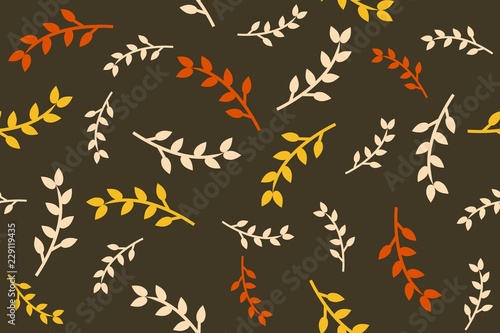 leaves seamless pattern for use as wrapping paper gift fabric