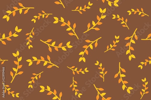 leaves seamless pattern for use as wrapping paper gift fabric
