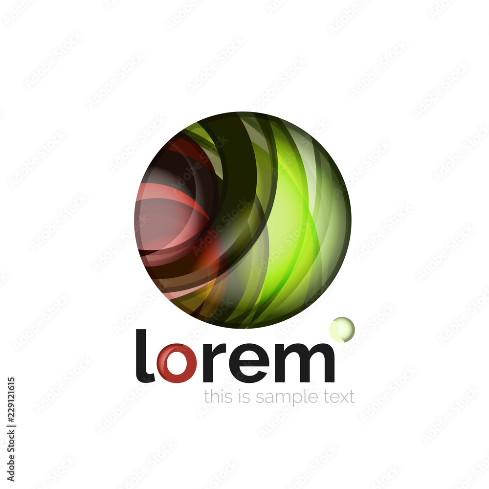 Abstract geometric logo created with overlapping smooth shapes Abstract geometric logo created with overlapping smooth shapes