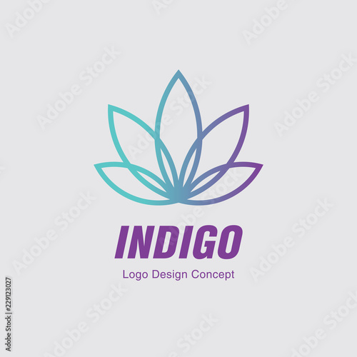 Abstract flower logo design. Creative lotus symbol.