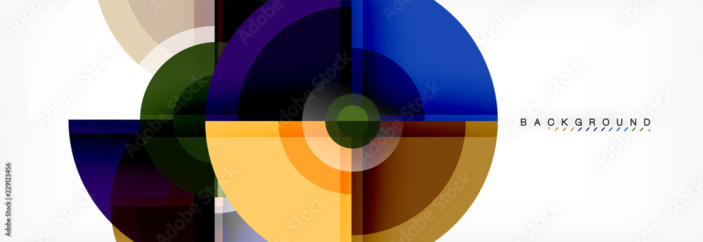 Fototapeta premium Vector fantastic circle modern geometric background template