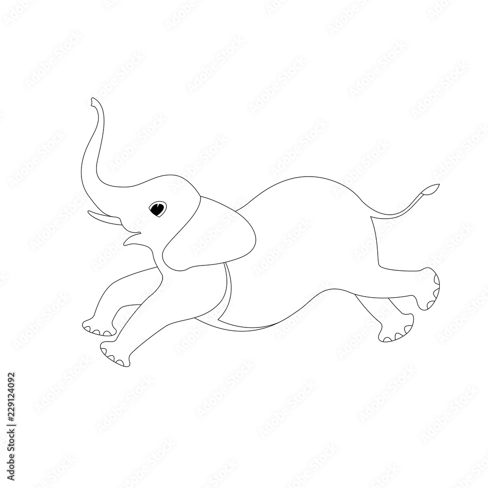 cartoon elephant vector illustration lining draw cartoon elephant vector illustration lining draw