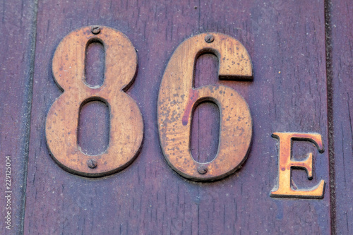 House numbers from France, Belgium, Sweden, Denmark, Finland and St Petersburg photo