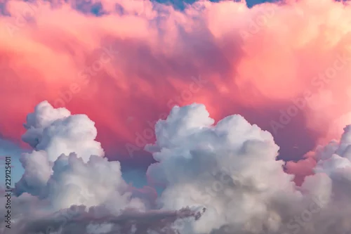 Obraz chmury o zachodzie słońca