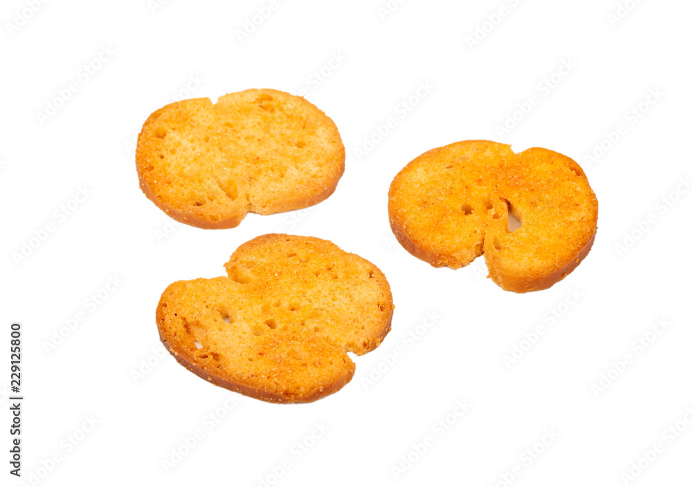 Crackers bruschetta isolated Crackers bruschetta isolated