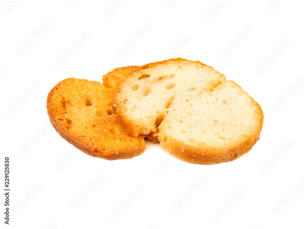 Crackers bruschetta isolated Crackers bruschetta isolated