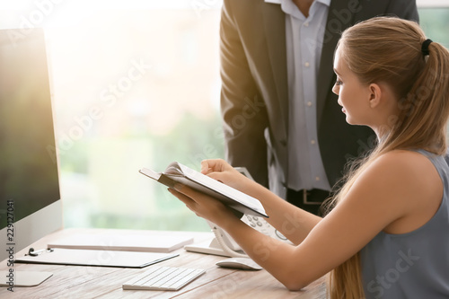 Beautiful female secretary ...