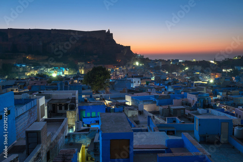 View of blue city of Jodhpur in Rajasthan, India  © wusuowei