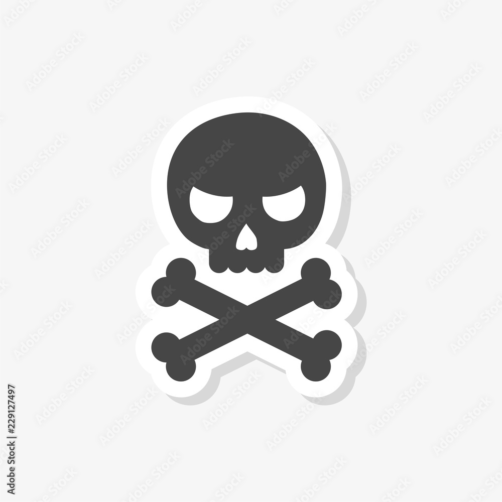 Skull and bones sticker or logo Skull and bones sticker or logo
