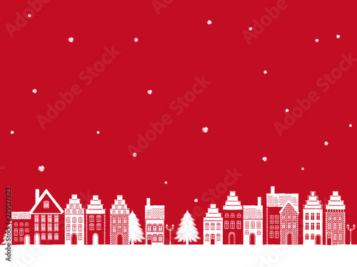 クリスマス　町並み背景
