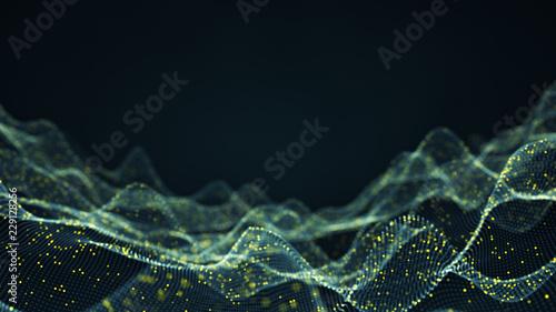 Abstract sci-fi surface of ...