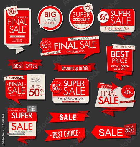 Modern sale banners labels and tags collection