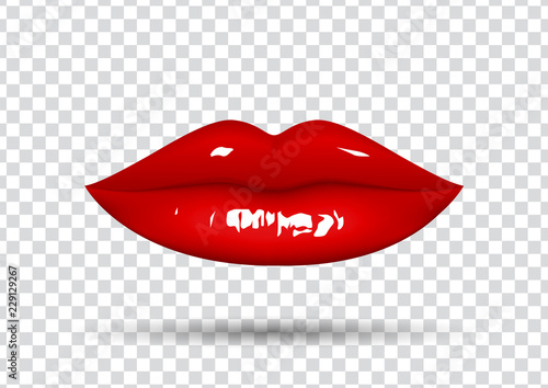 Vector illustration Red lips