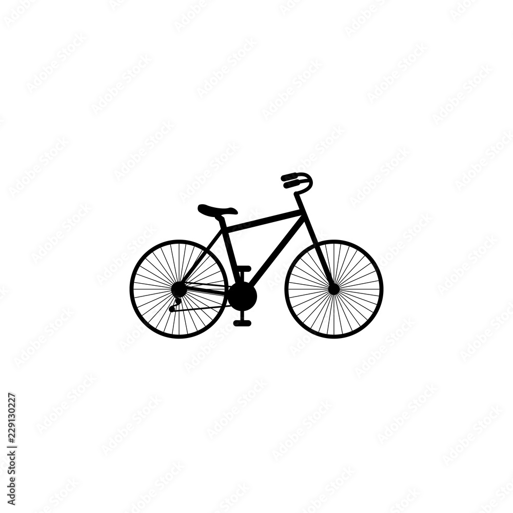 Bicycle. Bike icon vector. Cycling concept. Sign for bicycles path Isolated on white background. for graphic design, logo, Web site, social media, UI, mobile app, EPS10