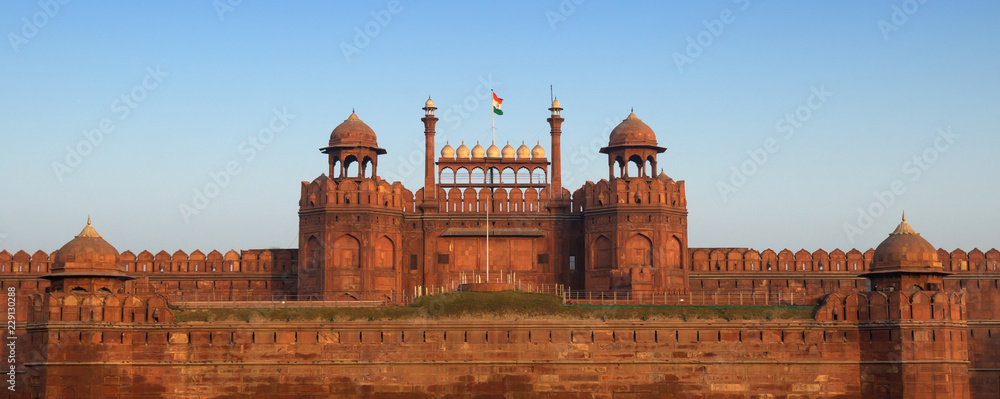 Naklejka premium Famous Red Fort in Delhi - India
