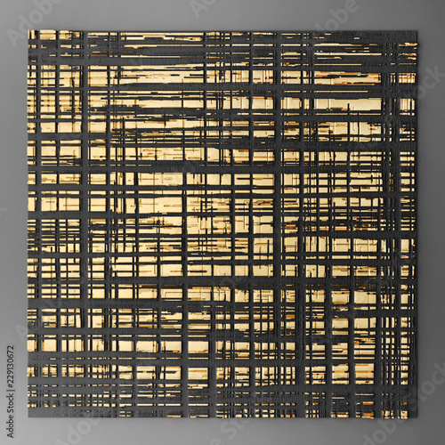 Sztuka ścienna 3D, obrazy ze złotym liściem