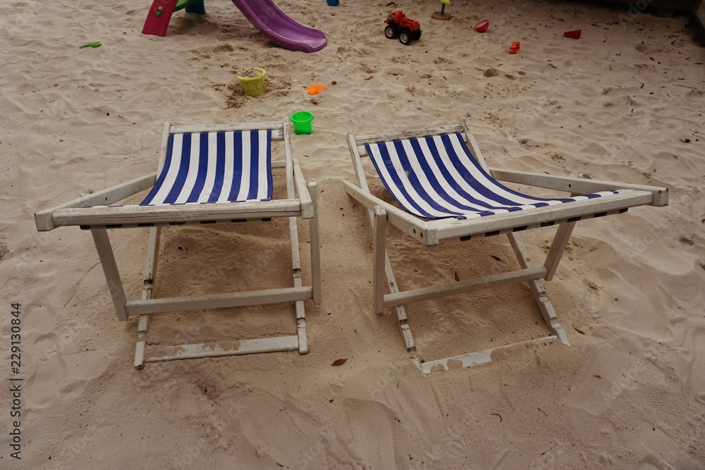 deckchair chair beach