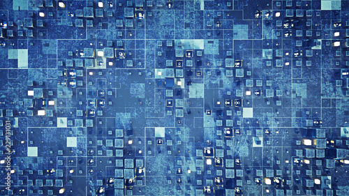Futuristic sci-fi wall with...