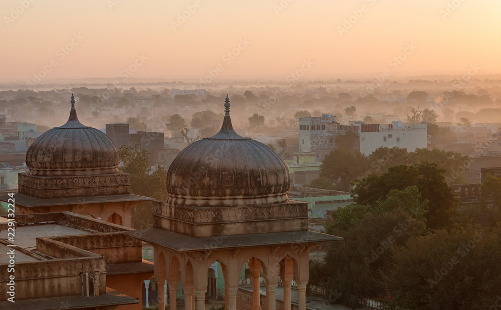 View of Mandawa town in Rajasthan, India