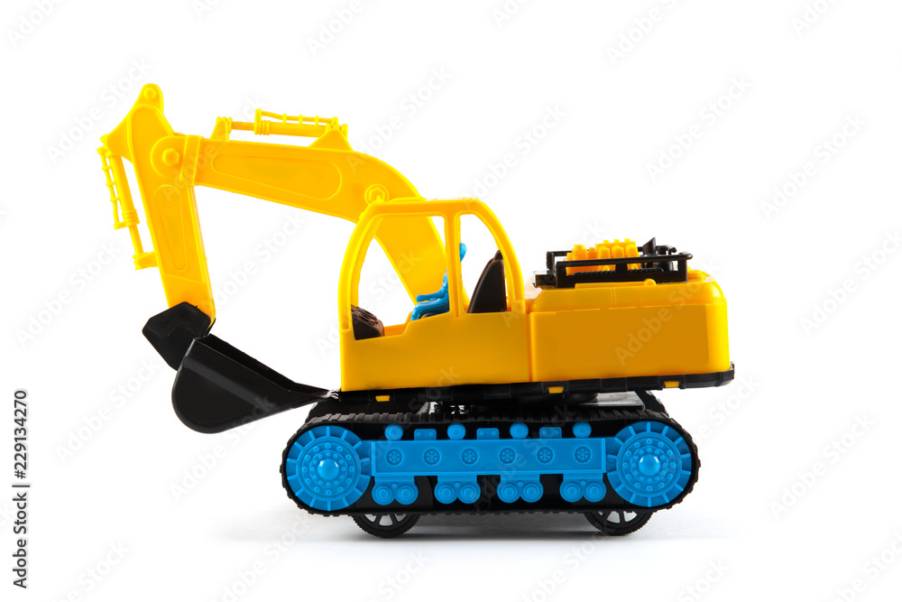 Construction machinery on a white background.