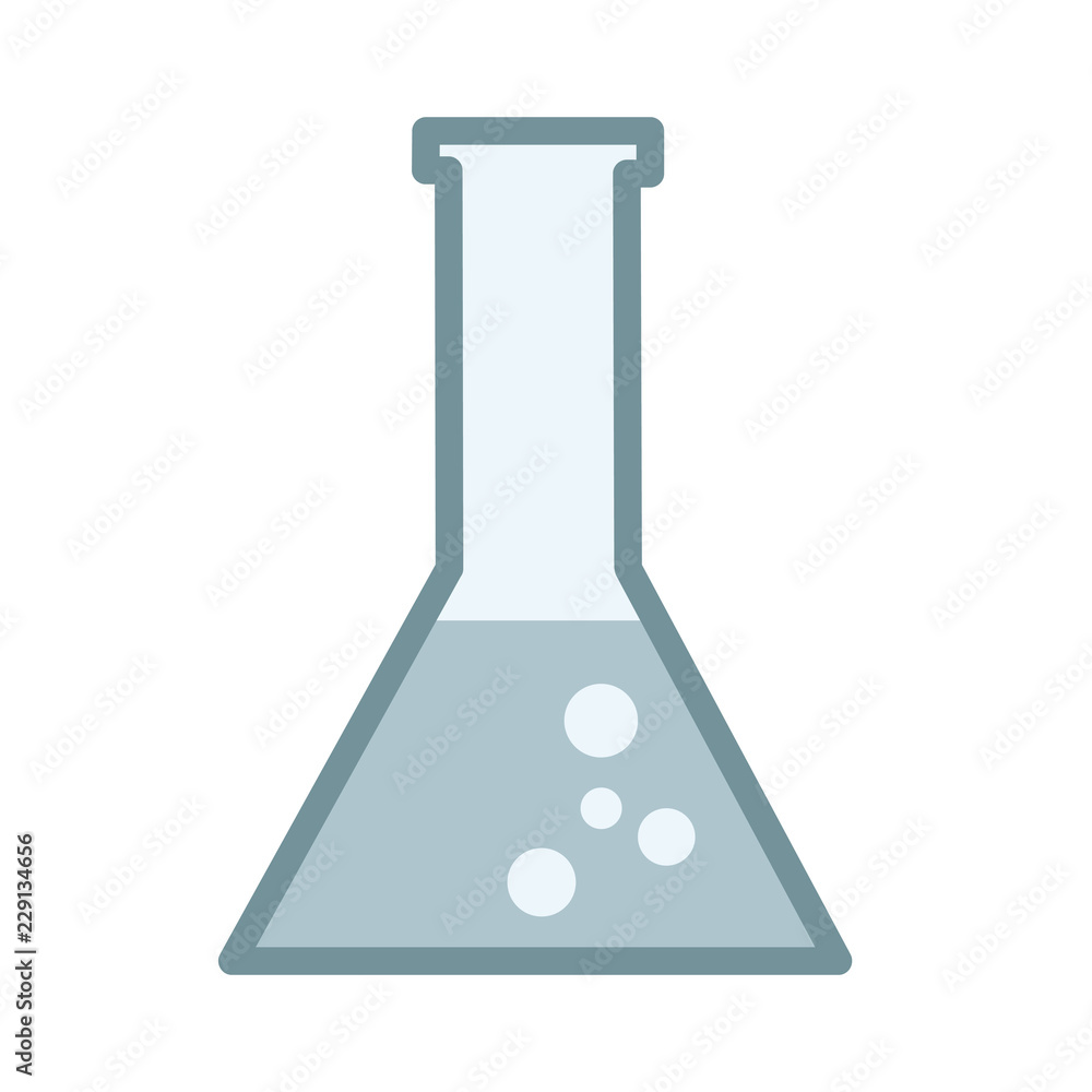 tube test isolated web icon, stock vector illustration