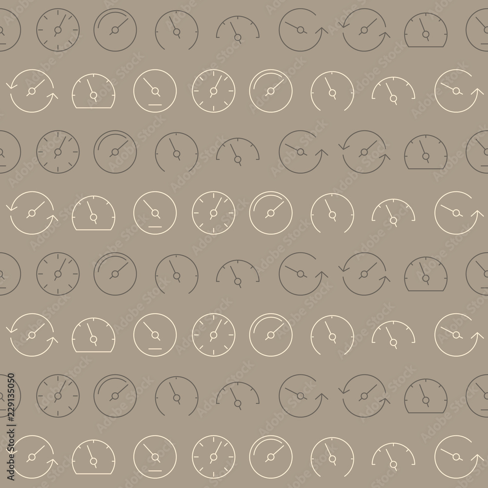 Seamless pattern with speedometers for your design