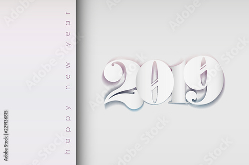 2019 Grußkarte im Klappkartenstil