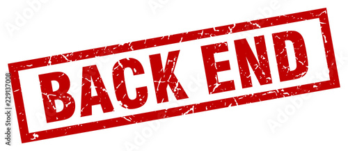 square grunge red back end stamp