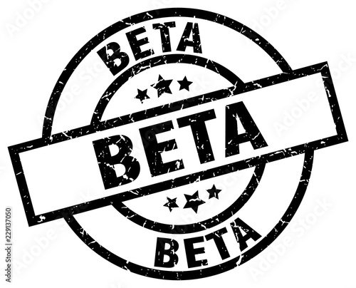 beta round grunge black stamp