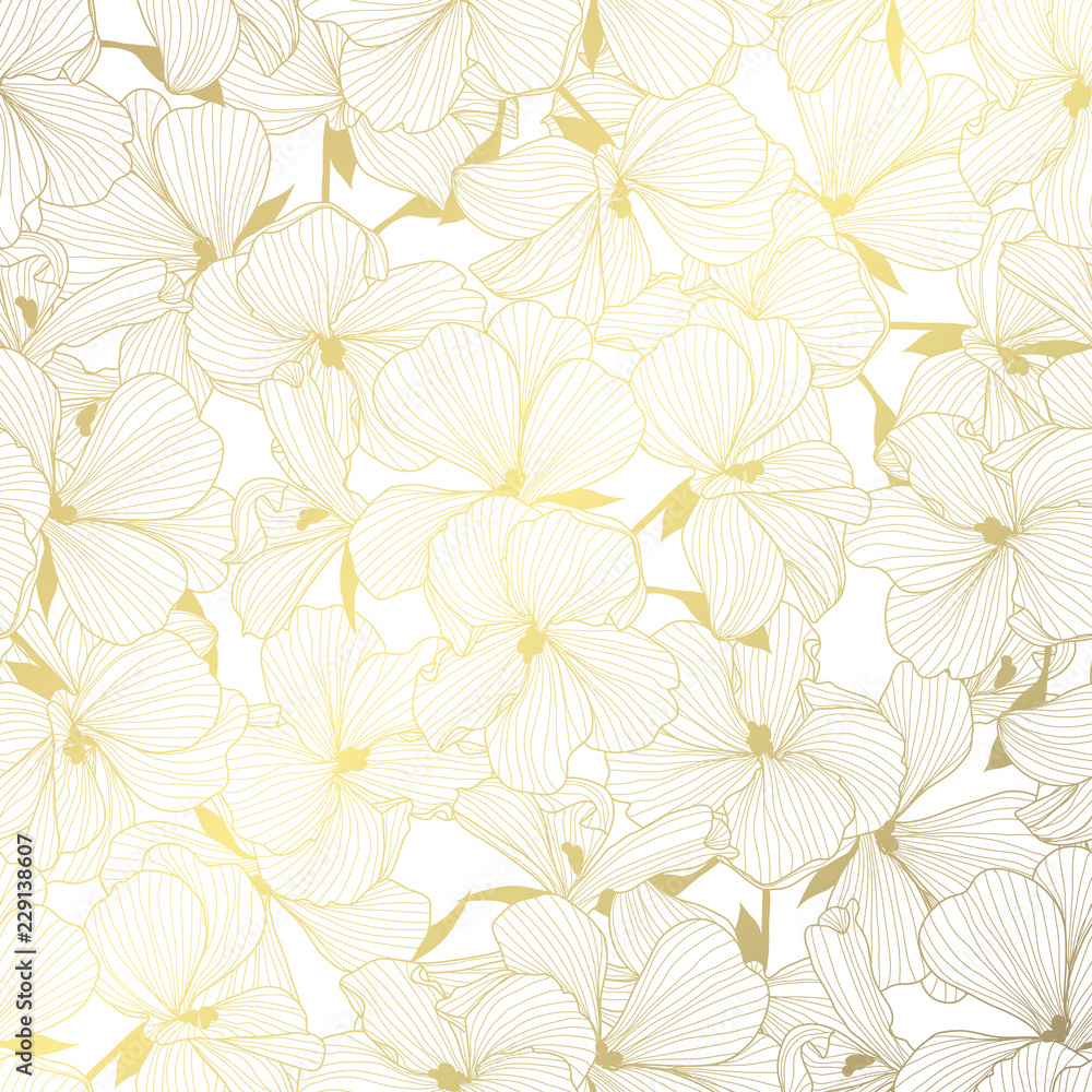 golden floral pattern Stock Vector | Adobe Stock
