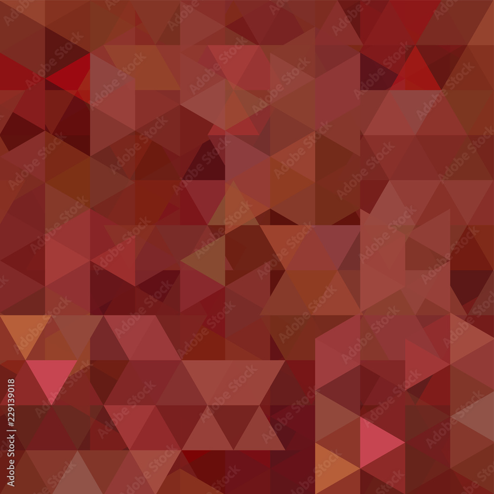 Fototapeta premium Geometric pattern, triangles vector background in brown tone. Illustration pattern