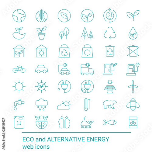 Set of ecology icons