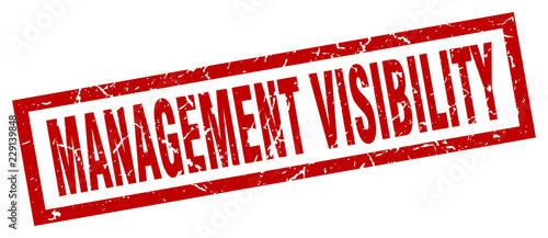 square grunge red management visibility stamp