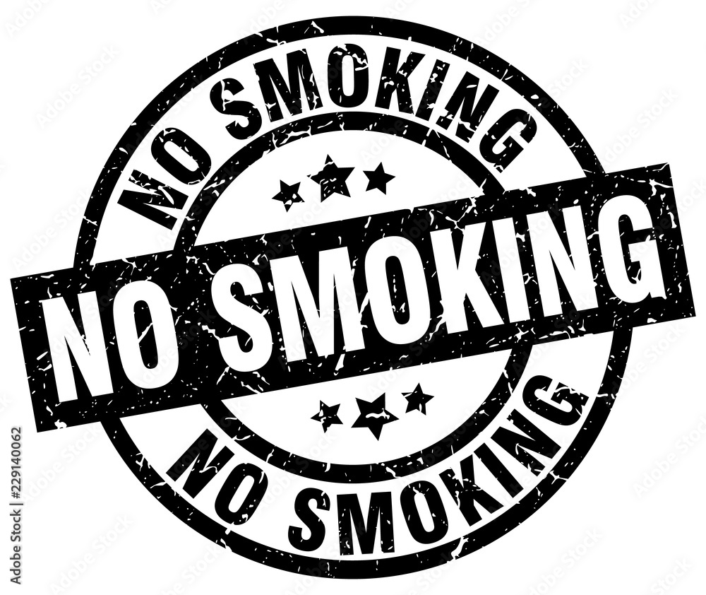 no smoking round grunge black stamp