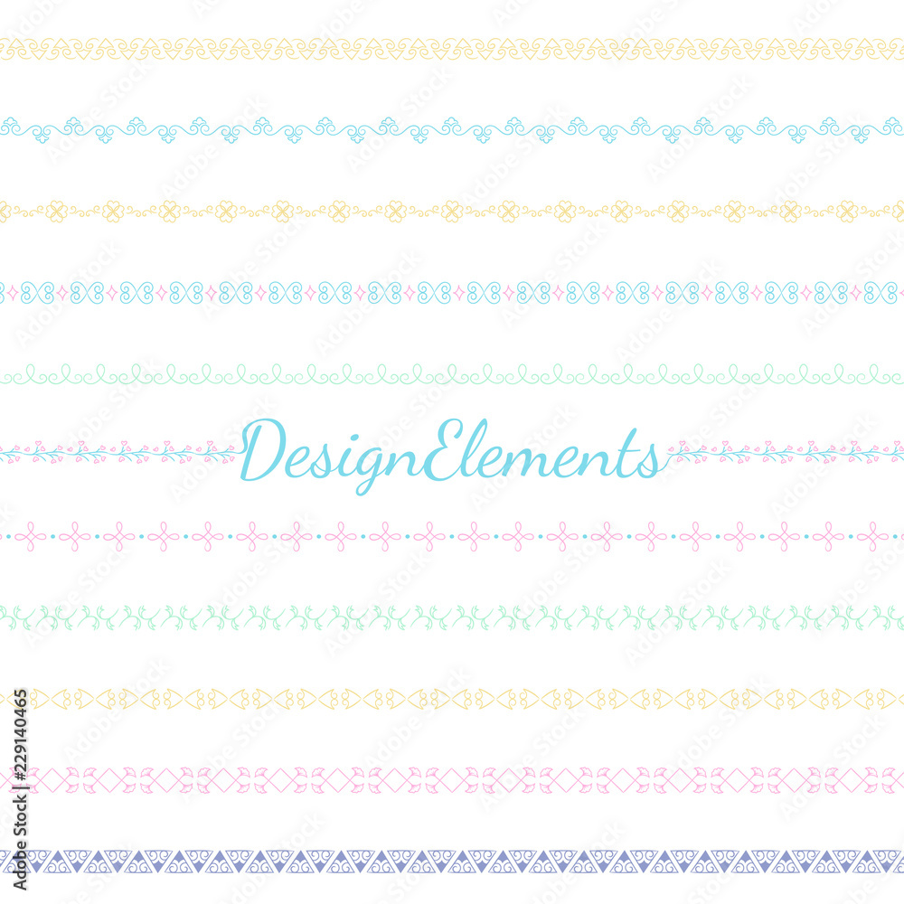 Collection of divider design element vectors Collection of divider design element vectors