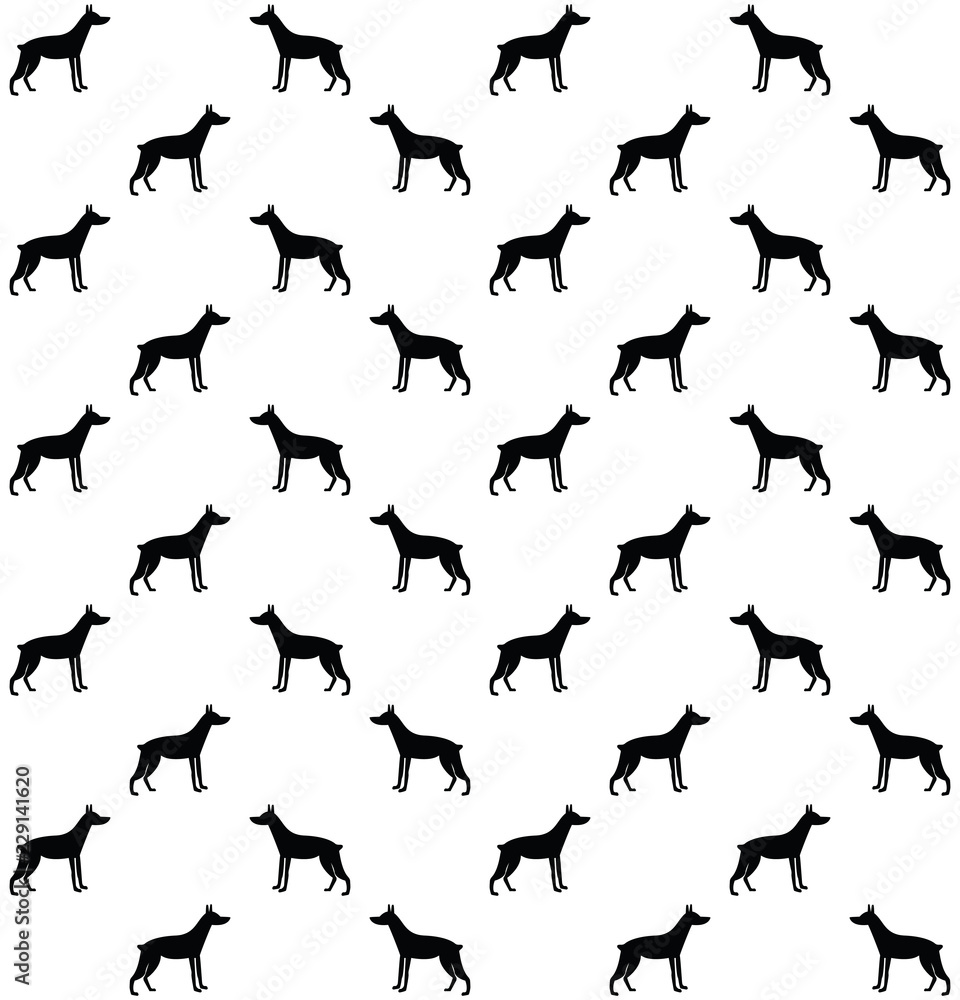 Dog pattern black and white symbol texture Dog pattern black and white symbol texture