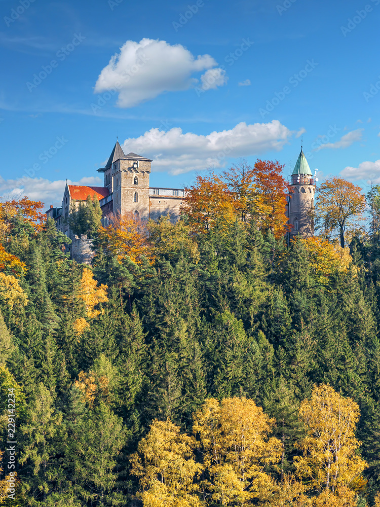 Neo gothic Lesna Skala castle in Szczytna Neo gothic Lesna Skala castle in Szczytna
