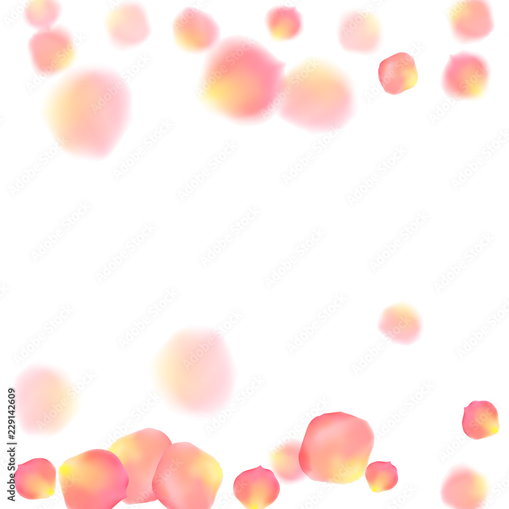 Rose gold petals flying cosmetics vector background. Rose gold petals flying cosmetics vector background.