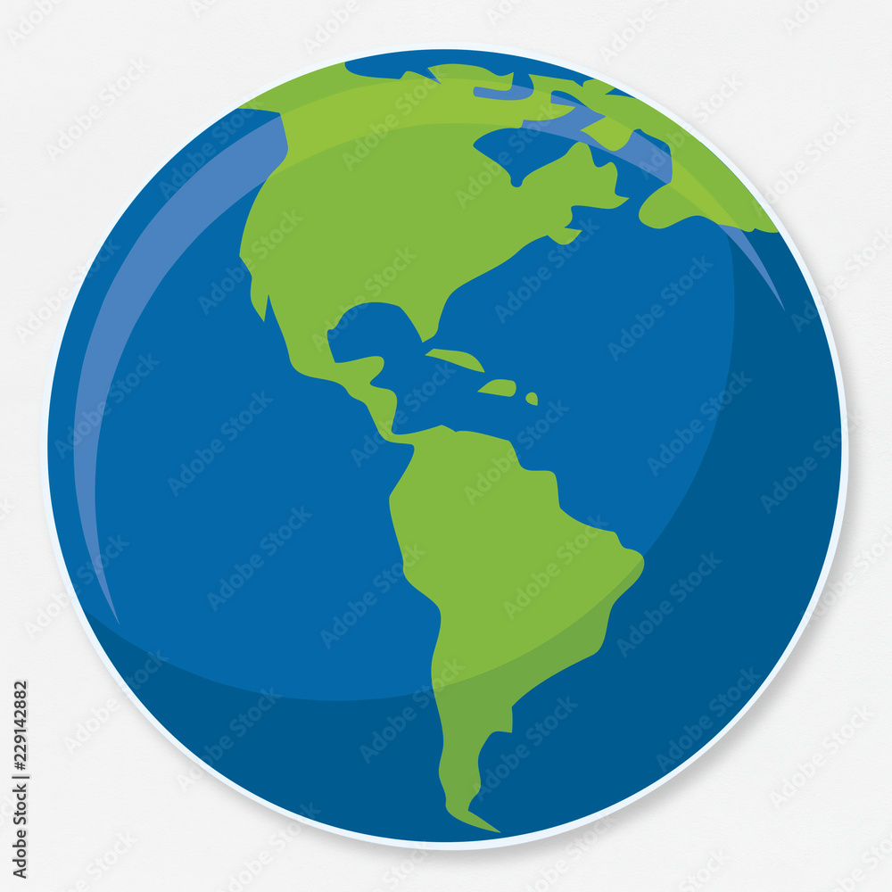 Isolated planet earth icon illustration