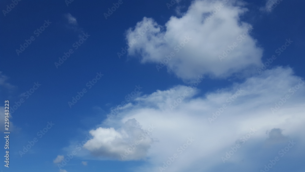 Blue skies with clouds in a clear day, in the morning. Blue skies with clouds in a clear day, in the morning.