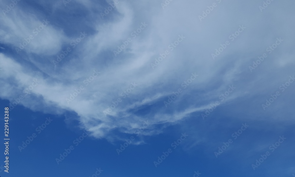 Blue skies with clouds in a clear day, in the morning. Blue skies with clouds in a clear day, in the morning.