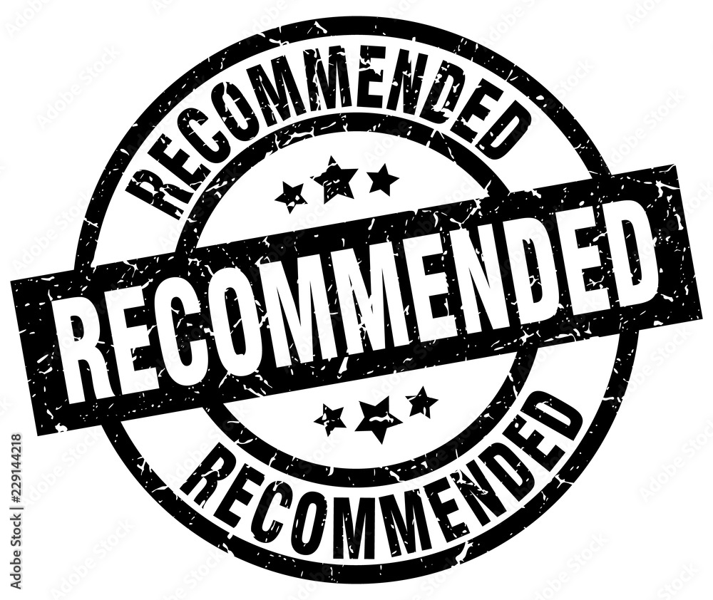 recommended round grunge black stamp recommended round grunge black stamp