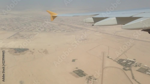 View from an airplane of desert.
