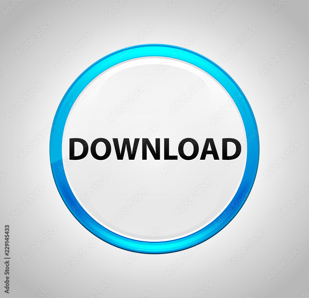Download Round Blue Push Button Download Round Blue Push Button