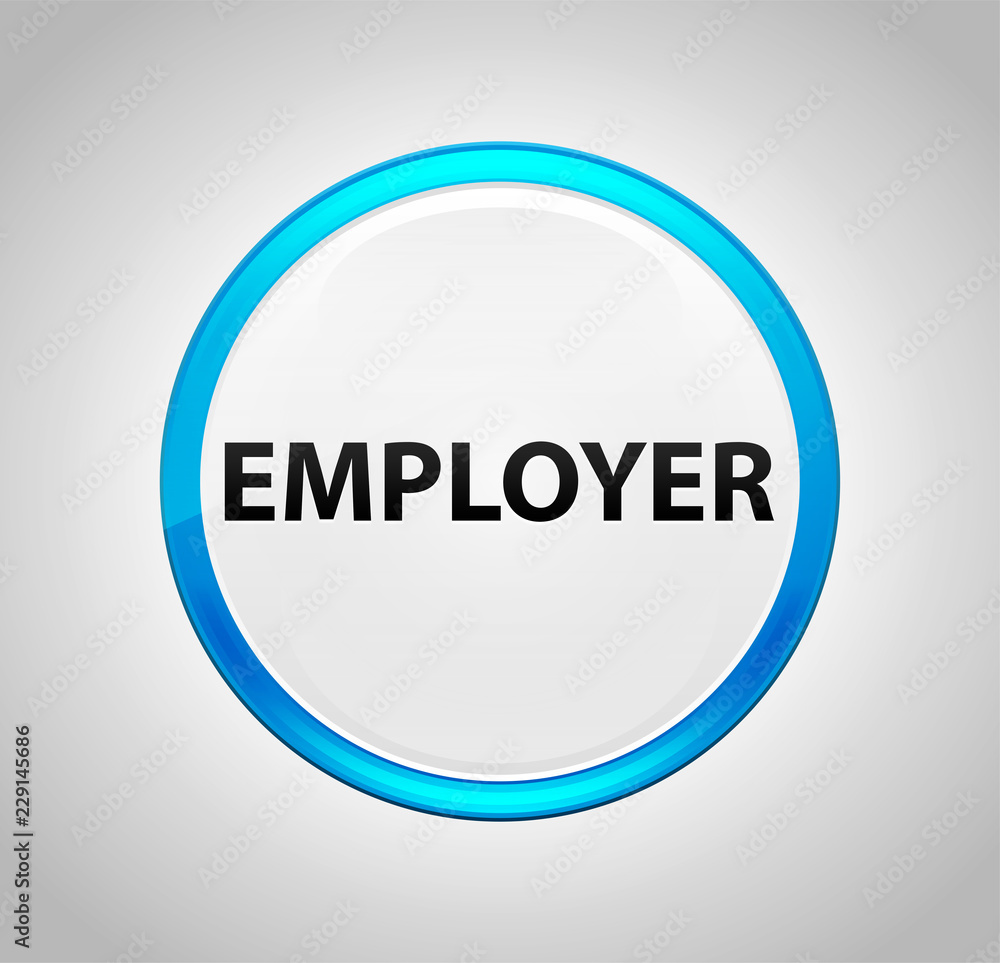 Employer Round Blue Push Button Employer Round Blue Push Button